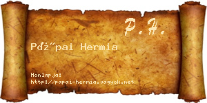 Pápai Hermia névjegykártya